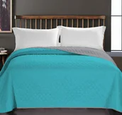 Narzuty - DecoKing Narzuta Axel - Turkusowo-Szary 170x270 cm - miniaturka - grafika 1