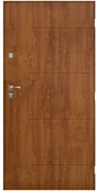 Drzwi zewnętrzne - SEDRO Drzwi wejściowe BARCELONA Złoty dąb 90 Prawe SEDRO - miniaturka - grafika 1