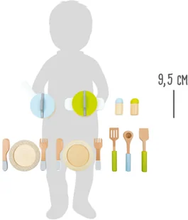 Small Foot zestaw naczyń i garnków 15 elementów 11098 - Zabawki AGD - miniaturka - grafika 4