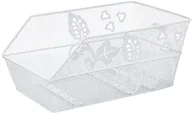 Koszyki rowerowe - Basil Dziecięcy kosz rowerowy Cento Flower, biały, jeden rozmiar 160897 - miniaturka - grafika 1
