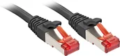 Kable miedziane - Lindy Patchcord Cat.6 S/FTP 0.5m czarny 47391 - miniaturka - grafika 1