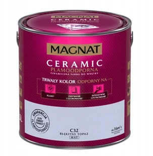 Magnat CERAMIC 2.5L - ceramiczna farba do wnętrz - C32 Błękitny topaz - Farby wewnętrzne Magnat CERAMIC 2.5L - ceramiczna farba do wnętrz - C32 Błękitny topaz - Farby wewnętrzne - miniaturka - grafika 2