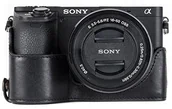 Akcesoria fotograficzne - MegaGear megagear "zawsze gotowa" prawdziwej skóry torba na aparat do Sony Alpha A6500 Half-Bottom pokrowiec ochronny  wytrzymały, odporność na zarysowania i uderzenia MG1203 - miniaturka - grafika 1
