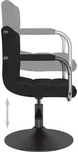 Fotel biurowy, krzesło biurowe vidaXL Obrotowe krzesło biurowe, czarne, tapicerowane aksamitem! 334603 - Fotele i krzesła biurowe - miniaturka - grafika 7