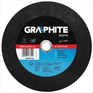 Graphite tarcza tnąca do metalu 350 x 3.5 x 32 mm, 41 A24-T-BF 57H712 - Tarcze do pił - miniaturka - grafika 3