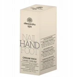 alessandro Spa Cream Rich - bogaty krem do rąk przeciw starzeniu się, w przypadku suchych i zniszczonych dłoni, 75 ml - Kremy i maski do rąk - miniaturka - grafika 2