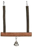 Klatki i wyposażenie dla ptaków - Trixie Huśtawka drewniana z dzwoneczkiem 12.5 x 15 cm - miniaturka - grafika 1