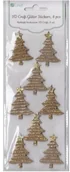 Przybory szkolne - Craft Naklejki brokatowe 3D choinki DPNB-060 DP - miniaturka - grafika 1