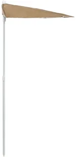 vidaXL Półokrągły parasol ogrodowy na słupku, 180x90 cm, kolor taupe 315562 - Parasole ogrodowe - miniaturka - grafika 5