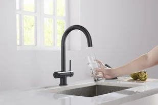 Blue Water Bateria dwuobwodowa EDEN CZARNY MAT EDEN CZARNY MAT - Baterie kuchenne - miniaturka - grafika 2