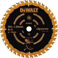 Tarcze do pił - DeWalt piła tarczowa EXTREME do cięcia drewna 184x16x1,65mm, 40 zębów [DT10303] DT10303-QZ - miniaturka - grafika 1