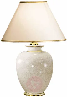 AUSTROLUX BY KOLARZ Biała Lampa stołowa GIARDINO CRACLEE 30 cm - Lampy stojące - miniaturka - grafika 2