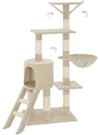 Drapaki dla kotów - TecTake Drapak dla kota Dominik 144 cm beżowy 401434 - miniaturka - grafika 1