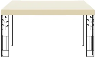 vidaXL Altana przyścienna, 4 x 3 x 2,5 m, kremowa 47998 - Altany ogrodowe - miniaturka - grafika 2