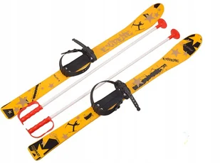 Narty dziecięce z kijkami do nauki jazdy 90 cm - Narty - miniaturka - grafika 5