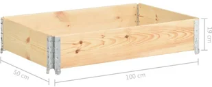 vidaXL Nadstawka paletowa, 50x100 cm, lite drewno sosnowe 310052 - Donice - miniaturka - grafika 6