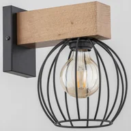 Lampy ścienne - Alfa Sosnowscy Nowoczesny kinkiet ozdobny ARIZAN E27 wys. 25cm brązowy czarny 27800 - miniaturka - grafika 1