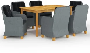 vidaXL 7-częściowy zestaw mebli ogrodowych jasnoszary 3067854 - Meble ogrodowe - miniaturka - grafika 2