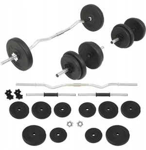 Sztanga i hantle z zestawem obciążeń 30 kg - Sztangi - miniaturka - grafika 2