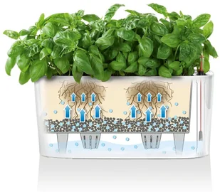 Lechuza Donica Delta 20 ALL-IN-ONE, biała, wysoki połysk, 15560 - Donice - miniaturka - grafika 2