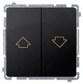 Wyłączniki światła i elektryczne - Kontakt Kontakt_Simon Przycisk żaluzjowy (moduł) 10AX. 250V. zaciski śrubowe grafit matowy BMZ1.01/28 - miniaturka - grafika 1