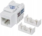 Wtyczki i adaptery - Keystone Moduł RJ45 Utp CAT6 Biały - miniaturka - grafika 1