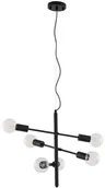 Lampy sufitowe - Italux Lampa wisząca Madalyn 6 x 40 W E27 matt black MDM3582/6 BK - miniaturka - grafika 1