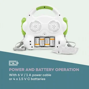 Auna Pocket Rocker BT, odtwarzacz karaoke BT, port USB, MP3, 2x micro, kolor zielony MG10-Kar Player-WH/G - Inne akcesoria audio-wideo - miniaturka - grafika 8