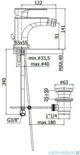 Paffoni Bateria bidetowa stojąca Sly chrom SY131CR | - Baterie umywalkowe - miniaturka - grafika 2