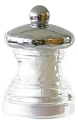 Pojemniki na przyprawy - Bisetti 189117 młynek do soli, akryl, 6,5 cm, przezroczysty Bisetti_820CRS - miniaturka - grafika 1
