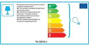 Italux Stojąca LAMPKA biurkowa POGGI TB-28028-1 loftowa LAMPA stołowa szklana kula ball czarna przydymiona TB-28028-1 - Lampy stojące - miniaturka - grafika 2