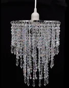 Lampy sufitowe - Vida Lampa wisząca kryształowa z abażurem V-241116 + BEZPICZNE ZAKUPY 10 lat doświadczenia - miniaturka - grafika 1