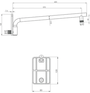 Deante Cascada Wylewka ścienna ruchoma NAC 040K NAC 040K - Wylewki do baterii - miniaturka - grafika 3