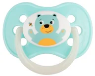 Smoczki uspokajające - CANPOL CANPOL BABIES Smoczek uspokajający kauczukowy okrągły Animals 6-18m turkusowy miś 22/594 - miniaturka - grafika 1