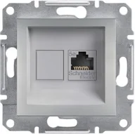 Gniazdka elektryczne - Schneider Asfora gniazdo komputerowe podtynkowe pojedyncze kategoria 5e UTP aluminium EPH4300161 - miniaturka - grafika 1