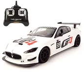 Zabawki zdalnie sterowane - TURBO CHALLENGE Turbo Challenge Maserati GT4-RC Prestige-Blanc 093101 zdalnie sterowany samochód, częstotliwość 2,4 GHz, gotowy do rolowania, skala 1/24  bez kolumn 6 lat, 93101, biały 93101 - miniaturka - grafika 1