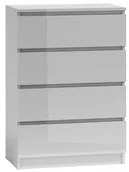 Szafki RTV - Biała Komoda Skandynawska Z 4 Szufladami W2-E35 - miniaturka - grafika 1