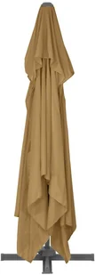 vidaXL Parasol wiszący z aluminiowym słupkiem, 400x300 cm, taupe - Parasole ogrodowe - miniaturka - grafika 6