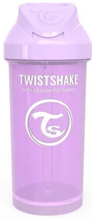 Twistshake Twistshake Twistshake Butelka ze Słomką 360ml Pastelowa Fioletowa - Shakery i bidony sportowe - miniaturka - grafika 2
