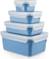 Lunch boxy - Tefal zestaw pojemników na żywność Master Seal Color niebieski N1030810 4 szt - miniaturka - grafika 1