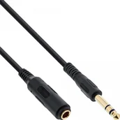 Kable - InLine Kabel Kabel do słuchawek 6,3 mm Stereo męski na żeński złocony czarny 5m (V12H548001) - miniaturka - grafika 1