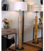 Lampy stojące - Spotlight SpotLight Pino Podłogowa 87626904 Drewno/Metal/Tkanina - miniaturka - grafika 1