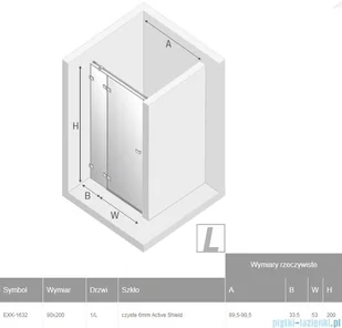 NEW TRENDY Avexa Gold Shine drzwi wnękowe 90x200 cm przejrzyste lewe EXK-1632 | - Akcesoria do armatury i ceramiki - miniaturka - grafika 2