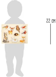 small foot Drewniana Układanka z Uchwytami Zwierzęta Leśne Puzzle - Układanki dla dzieci - miniaturka - grafika 3