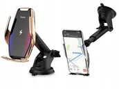 Uchwyty samochodowe do telefonów - Hoco Uchwyt Samochodowy Z Ładowarką Indukcyjną - miniaturka - grafika 1
