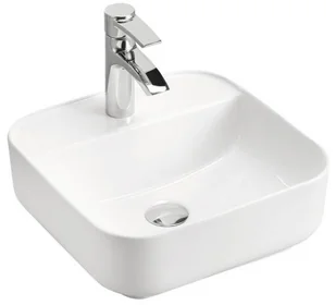 Comad Magic 2 umywalka 40x40 cm nablatowa kwadratowa biały połysk UM-6288MAGIC40DP - Umywalki - miniaturka - grafika 2