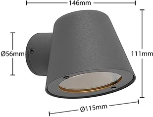 LINDBY Lindby Ileyna kinkiet zewnętrzny, czarny - Lampy ogrodowe - miniaturka - grafika 5