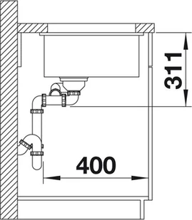 Blanco SUBLINE 350/150-U czarny bez 523747 - Zlewozmywaki - miniaturka - grafika 4