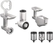 Pozostałe akcesoria kuchenne - KitchenAid 5 ksmfppc zestaw akcesoriów  maszynka do mięsa, nasadka na ręku krajarka do warzyw, biały 5KSMFPPC - miniaturka - grafika 1