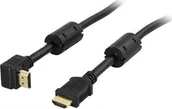Kable - 3M Kabel Deltaco HDMI HDMI czarny Deltaco HDMI-1030V HDMI kabel vinklet Deltaco HDMI-1030V HDMI kabel vinklet - miniaturka - grafika 1